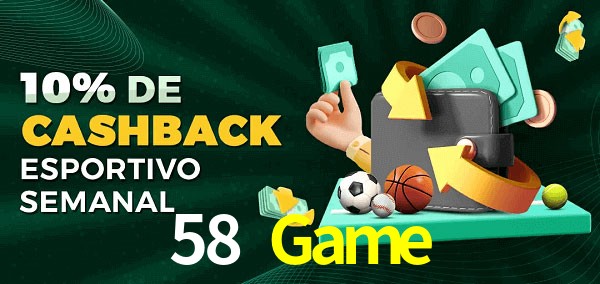 10% de bônus de cashback na 58 Game